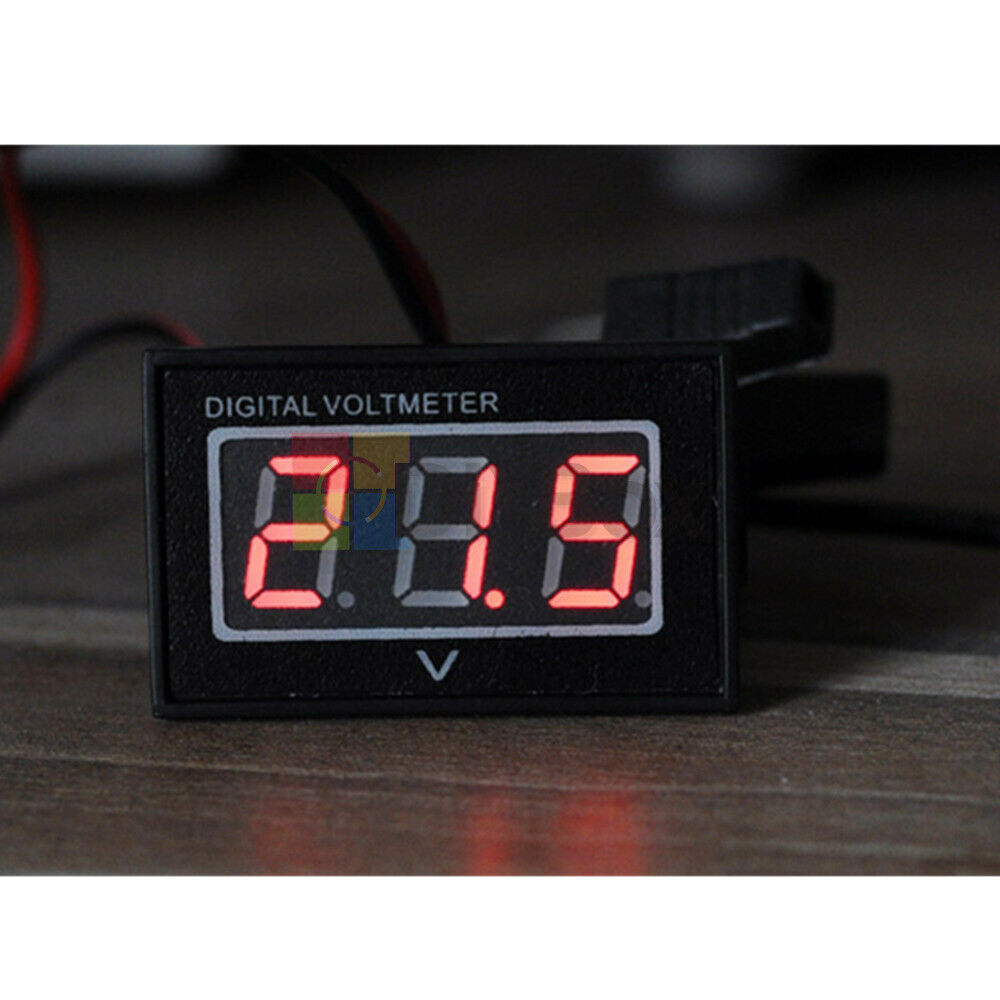 DC 2.7-30V LED Digital Display Waterproof Digital Voltmeter Volt Meter For Car