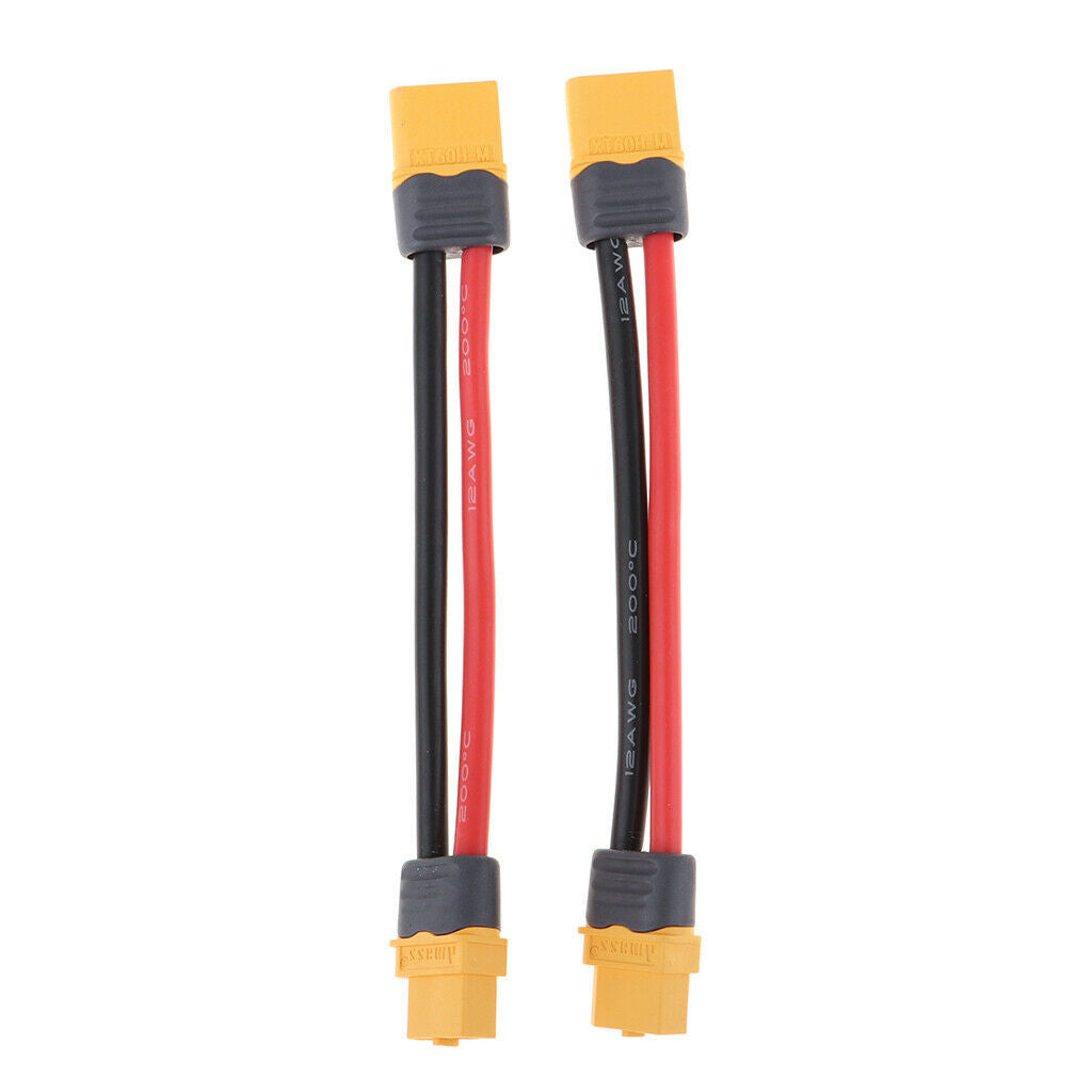 2pcs XT60/XT-60 Male to Female Connector with 40cm 14AWG Silicone Cable Wire