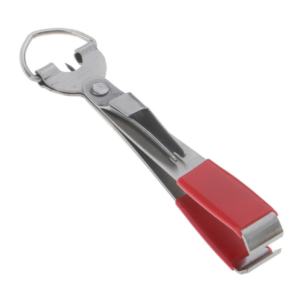 Stainless Steel Fishing Line Nipper Cutter Clipper with Zinger Fishing Accs