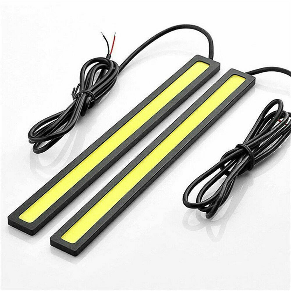 2PCS 12V COB Xenon White 100-LED DRL Daytime Running Light Backup Interior Strip