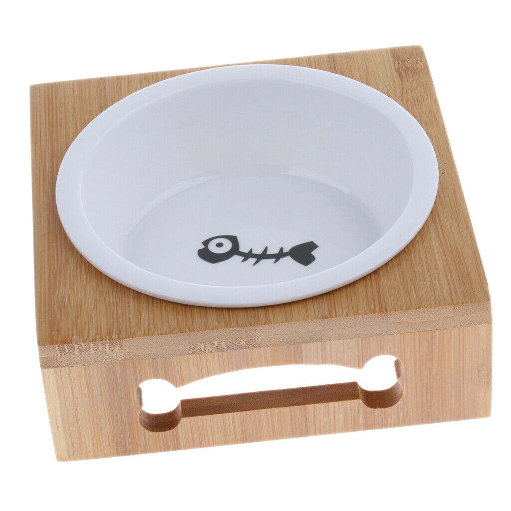 Removable Pet Cat Dog Food Bowl Water Feeding Dish Single