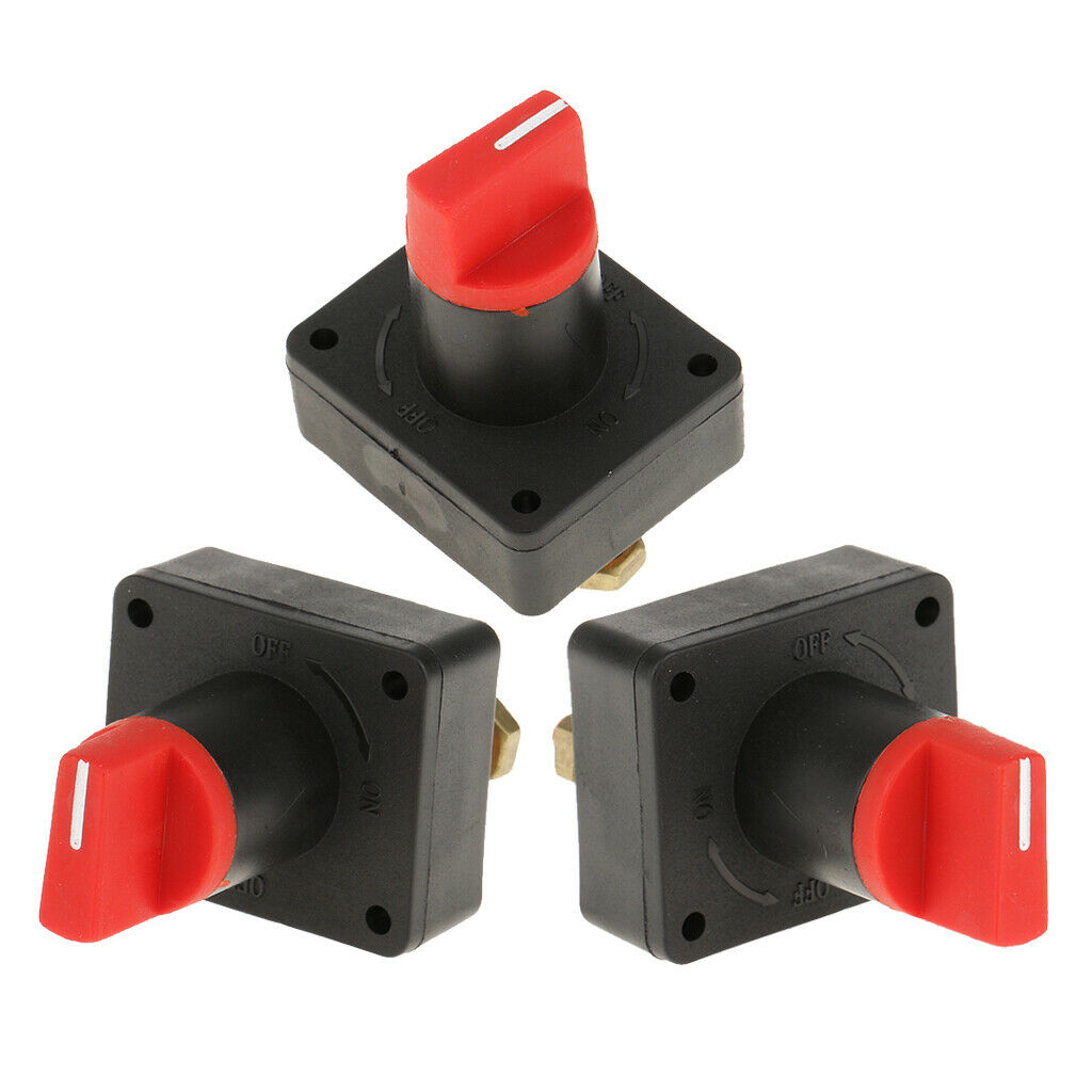 3pack 100A Kill Battery Disconnect Rotary Isolator Switch Car Motorcycle