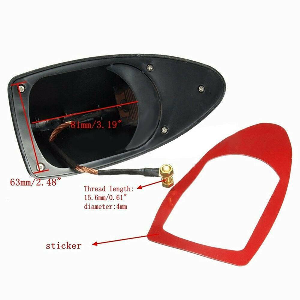 New Auto Car Shark Fin Universal Roof Antenna Radio FM AM Decorate Aerial Black