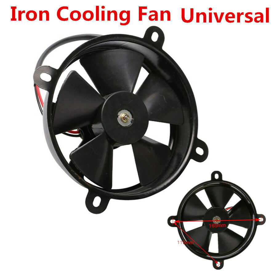 Motorcycle ATV Oil Cooler Water Cooler Iron Radiator Electric Cooling Fan 165mm