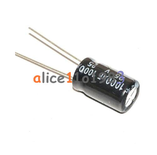 50PCS 1000uF 25V 10mm*20mm Radial Electrolytic Capacitors New