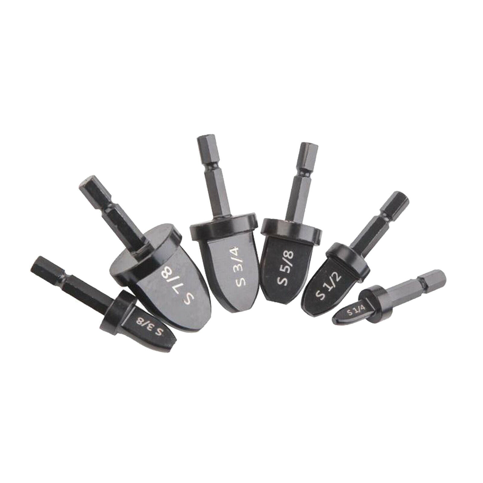 6pcs Swaging Tool Drill Bit Set Copper Pipe Flaring Tool Bearing Steel 7/8" 3/4"