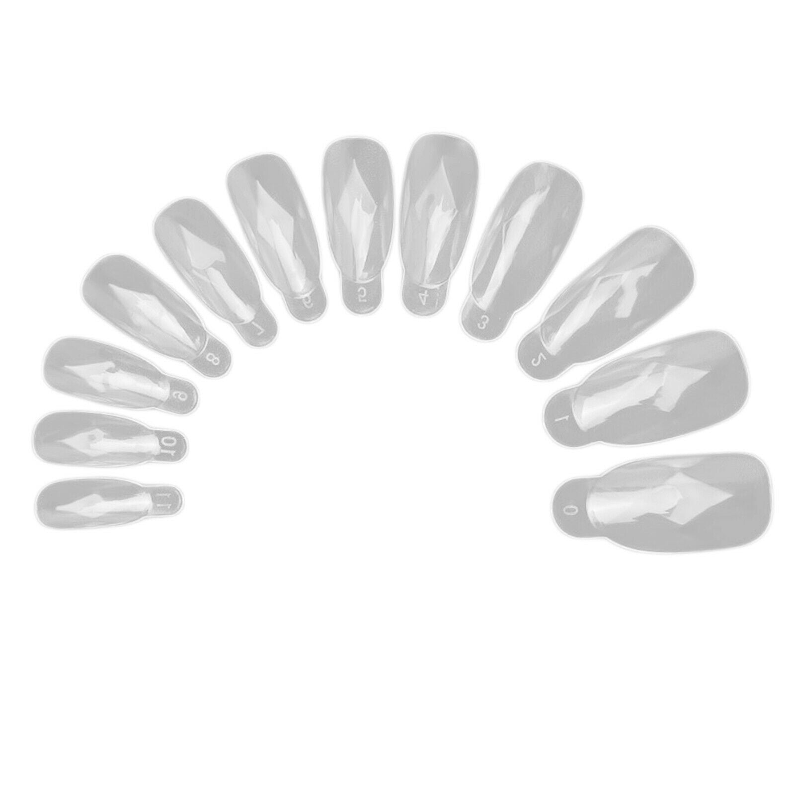 120pcs Dual Forms Fingernail Tips Diamond Shape Manicure For Home Use Salon