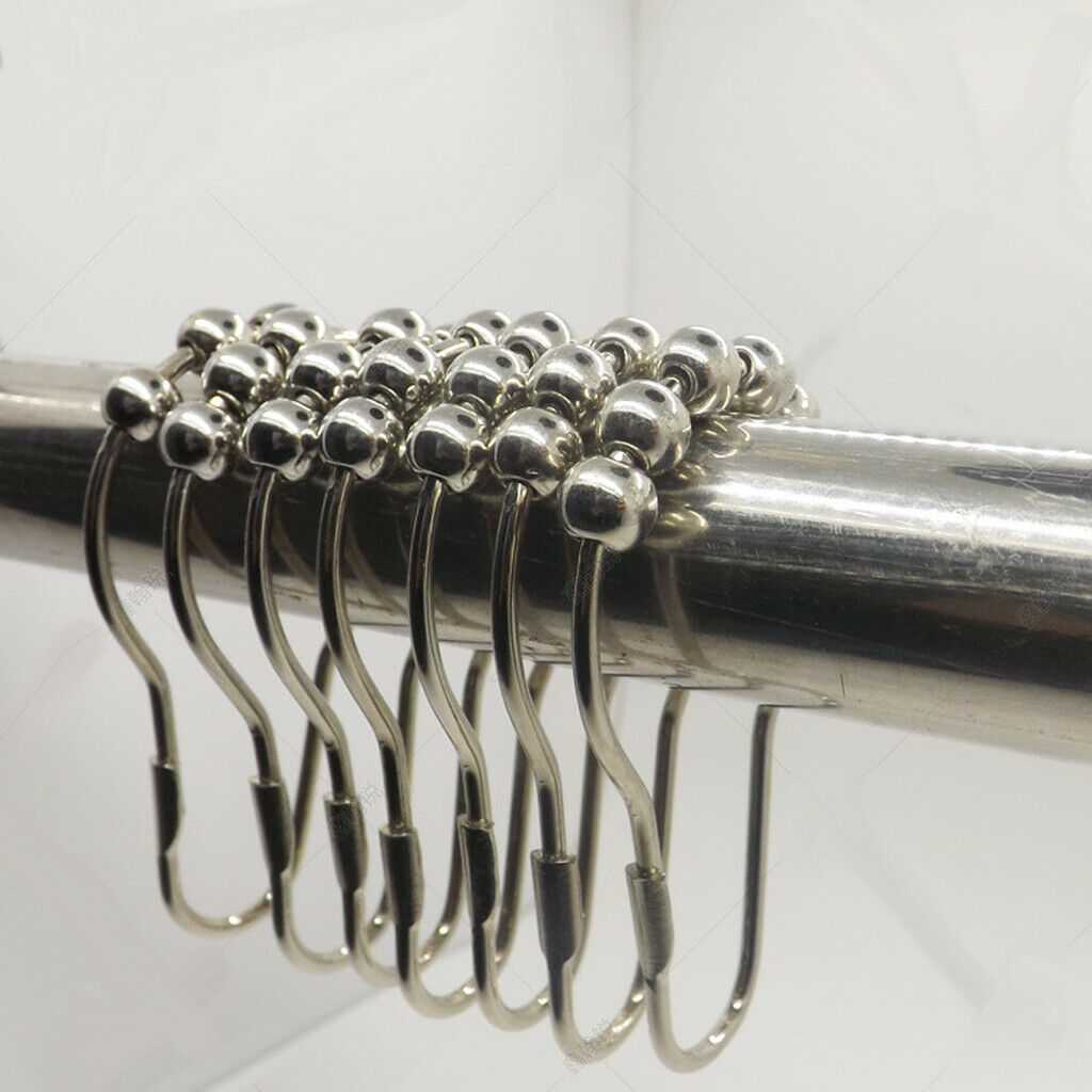 24-Pack Shower Curtain Hooks Rings, Stainless Steel Shower Curtain Rings and