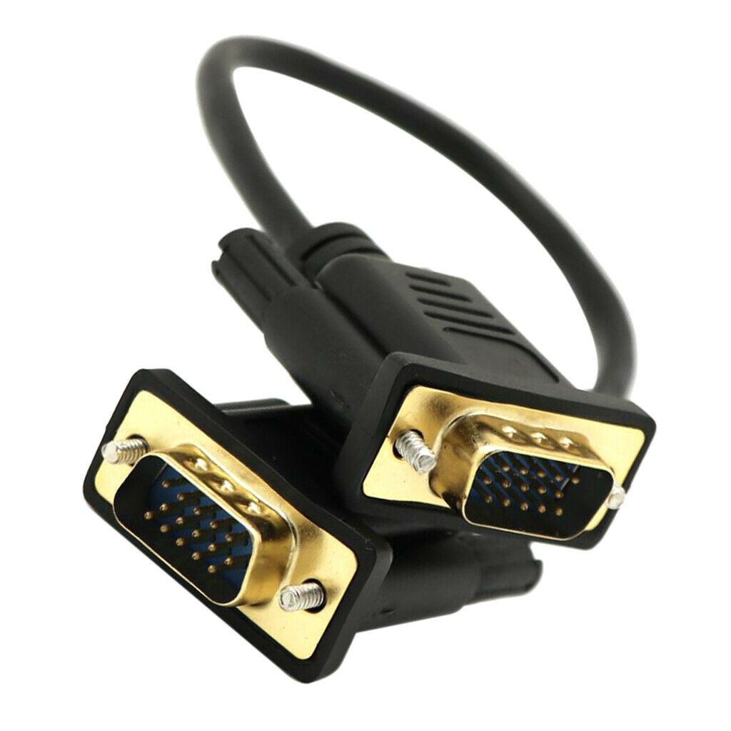 15 Pin VGA Short Video Cable Extension Cable Male to Male for Monitor 30 Cm