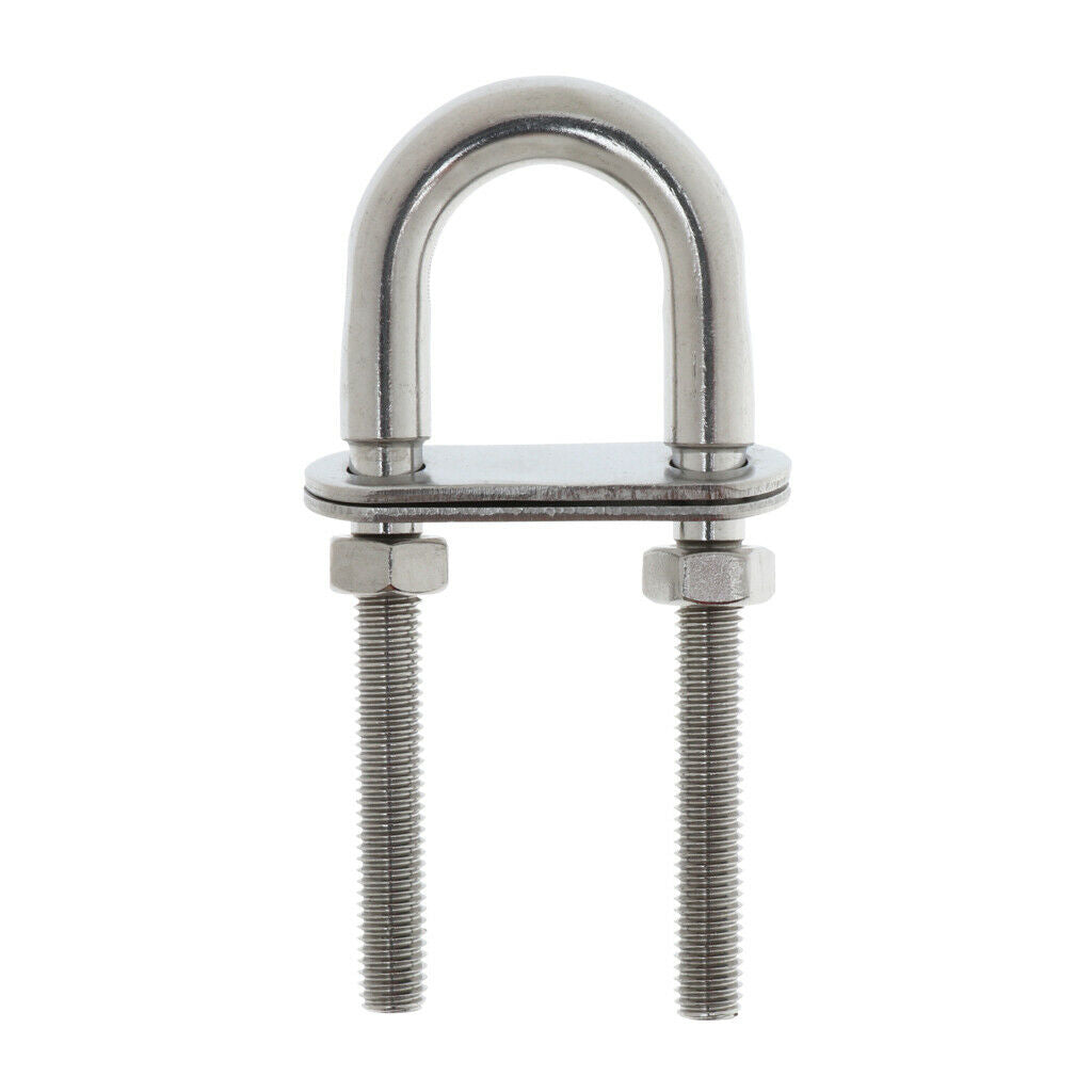 2xStainless Steel Boat Bow Stern Eye U-Bolt M8x10 Boat Special Design