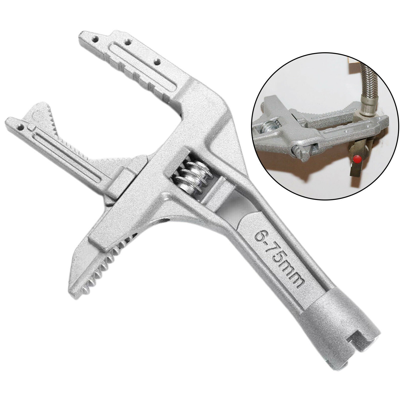 Large Opening Adjustable Wrench Universal Home Bathroom Spanner Wrench