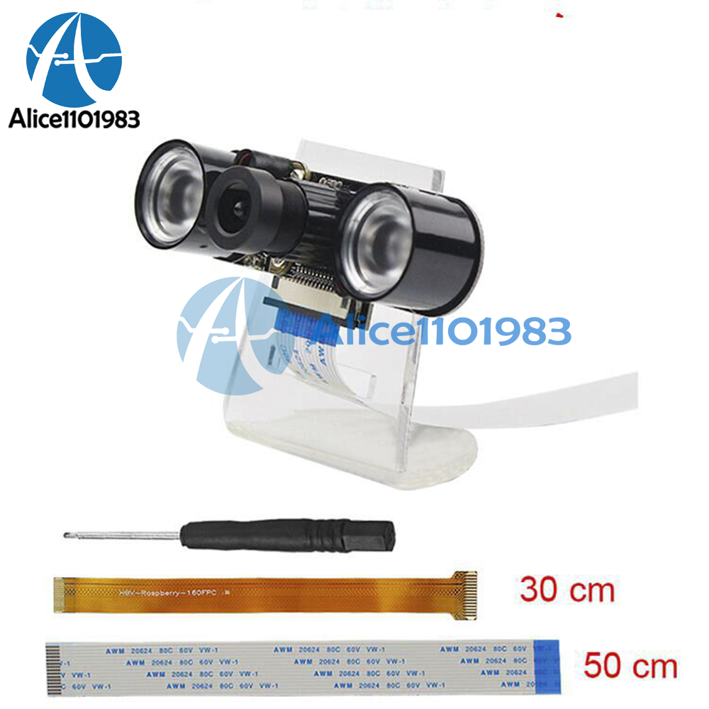 7 in 1 IR Night Vision Camera OV5647 +Acryclic Holder for Raspberry Pi 3B+ /3B