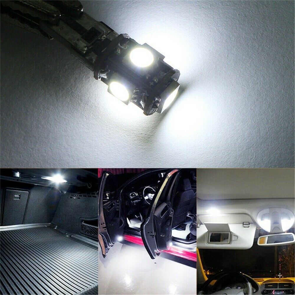 6X T10 Led Canbus Error Free 5 SMD Car Side Wedge light Bulb White 168 194 W5W ~