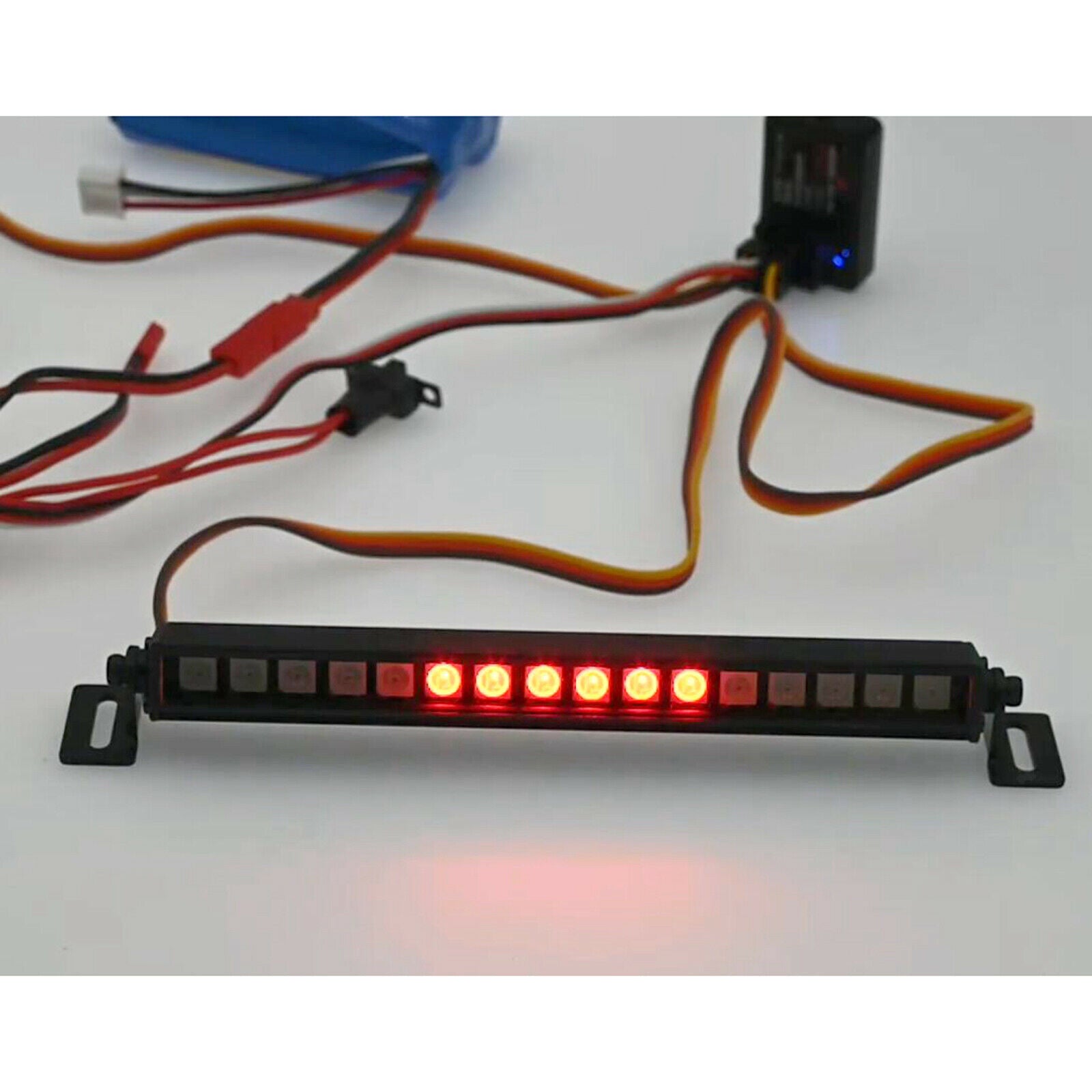 LED Flashing Light Bar Roof Lamp Fit For RC Rock Crawler MN86K MN86 Upgrades
