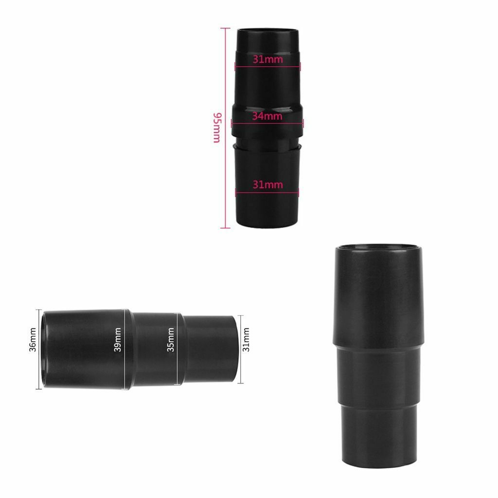3 Packs Vacuum Hose Adapter 32mm Universal Dust Extraction Connector Black