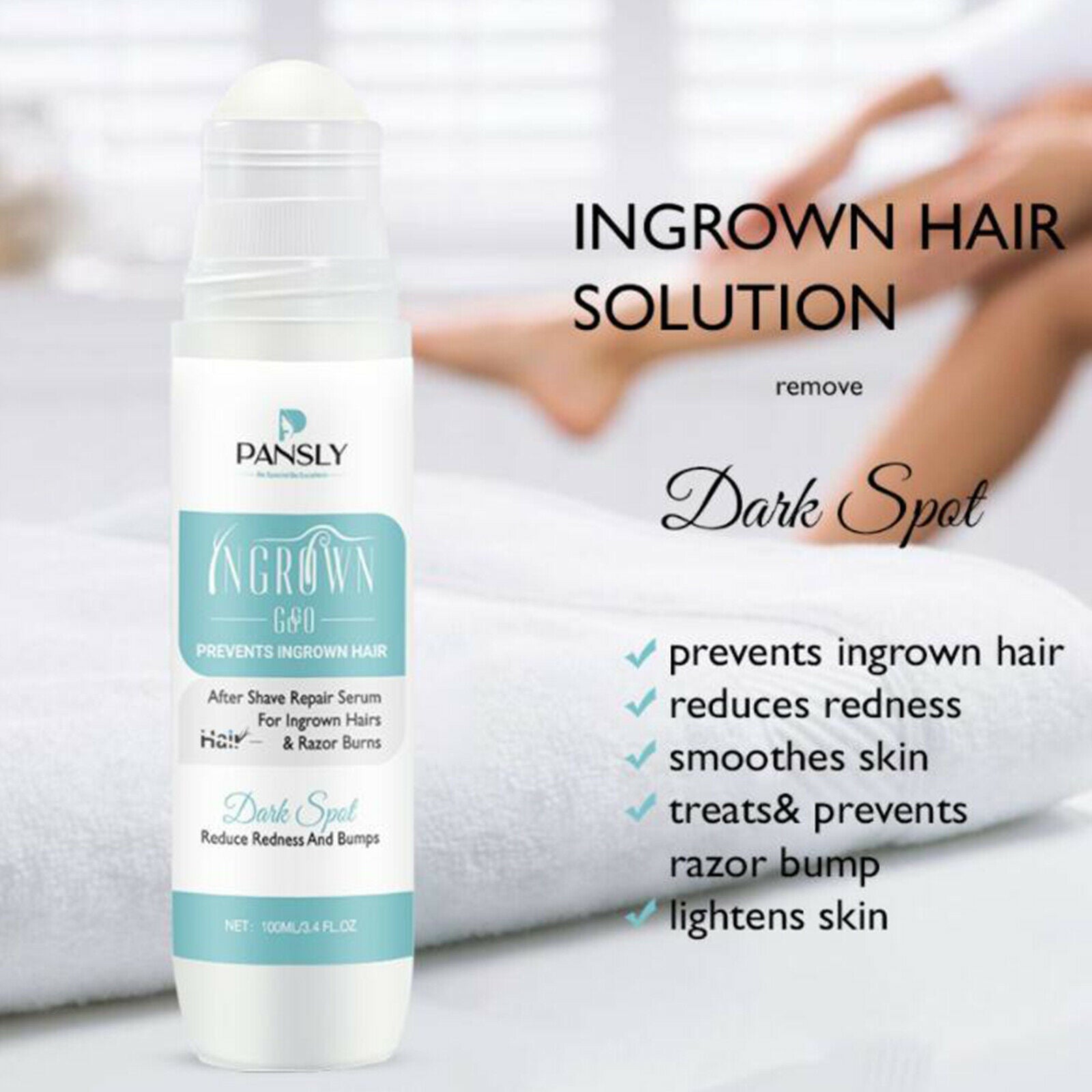 Aftershave Serum for Razor Bumps & Ingrown Hairs for Bikini Lines & Acne 100ml
