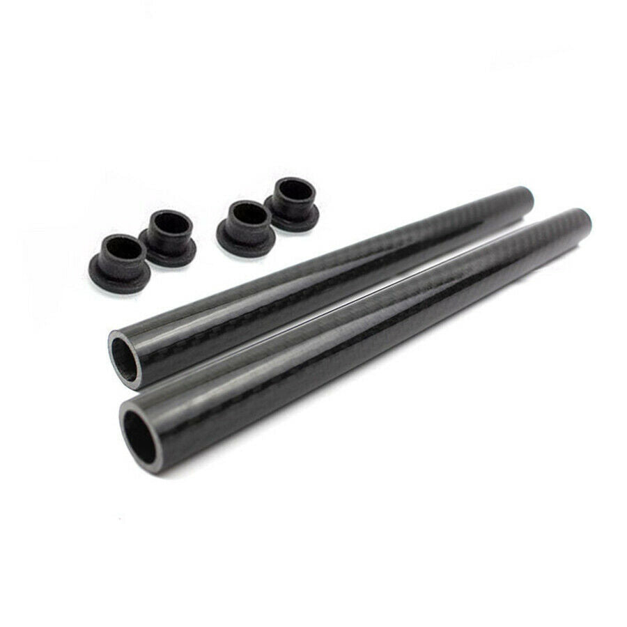 2x Carbon Fiber Clip-On Motorcycle 7/8" Handlebars 35mm Fork Tube For Cafe Racer