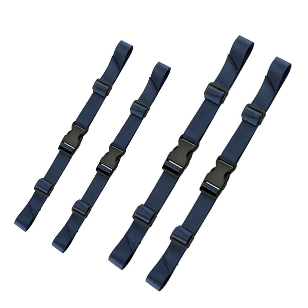 2 Pairs Navy Blue Adjustable Nylon Backpack Strap