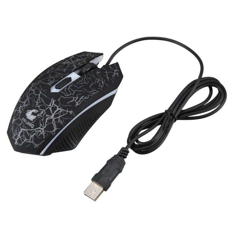 4X(ZIYOULANG Wired Keyboard Mouse Combination LED Light Mechanical Contact K1Q5)