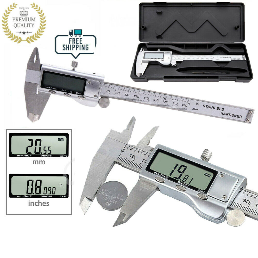 0-150mm/6in Digitals Electronic Gauge Stainless Steel Vernier Caliper Micrometer