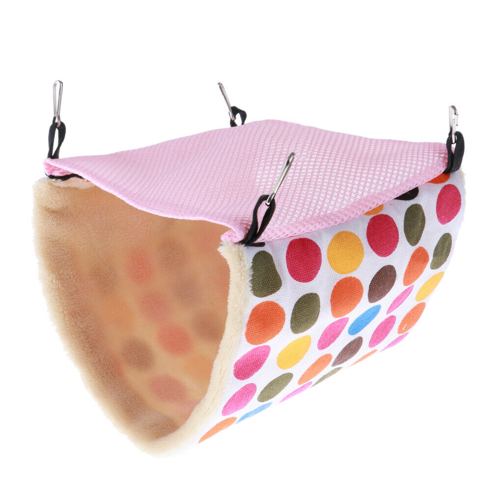 Small Animals Hammock Sleeping Bed Nest for Small Pet Squirrel Mice  Pink