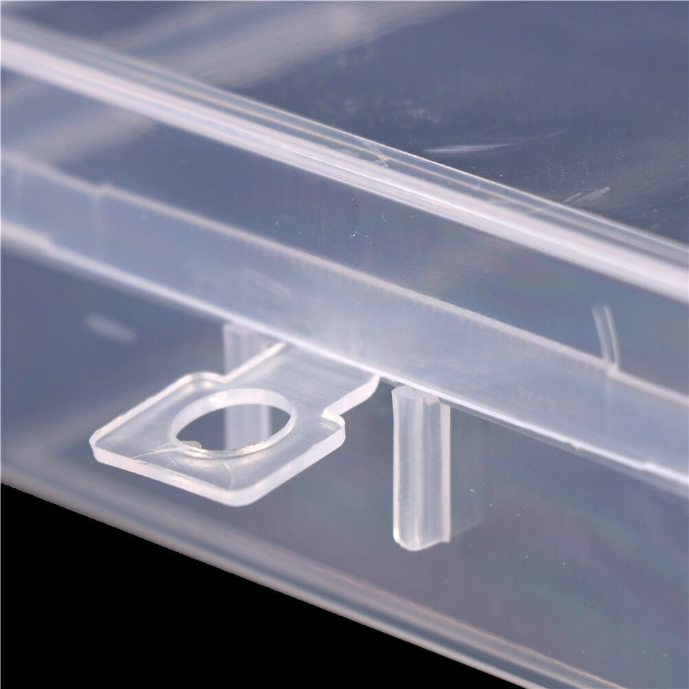 Clear Plastic Storage Box Jewelry Tool Craft Container Beads Organizer