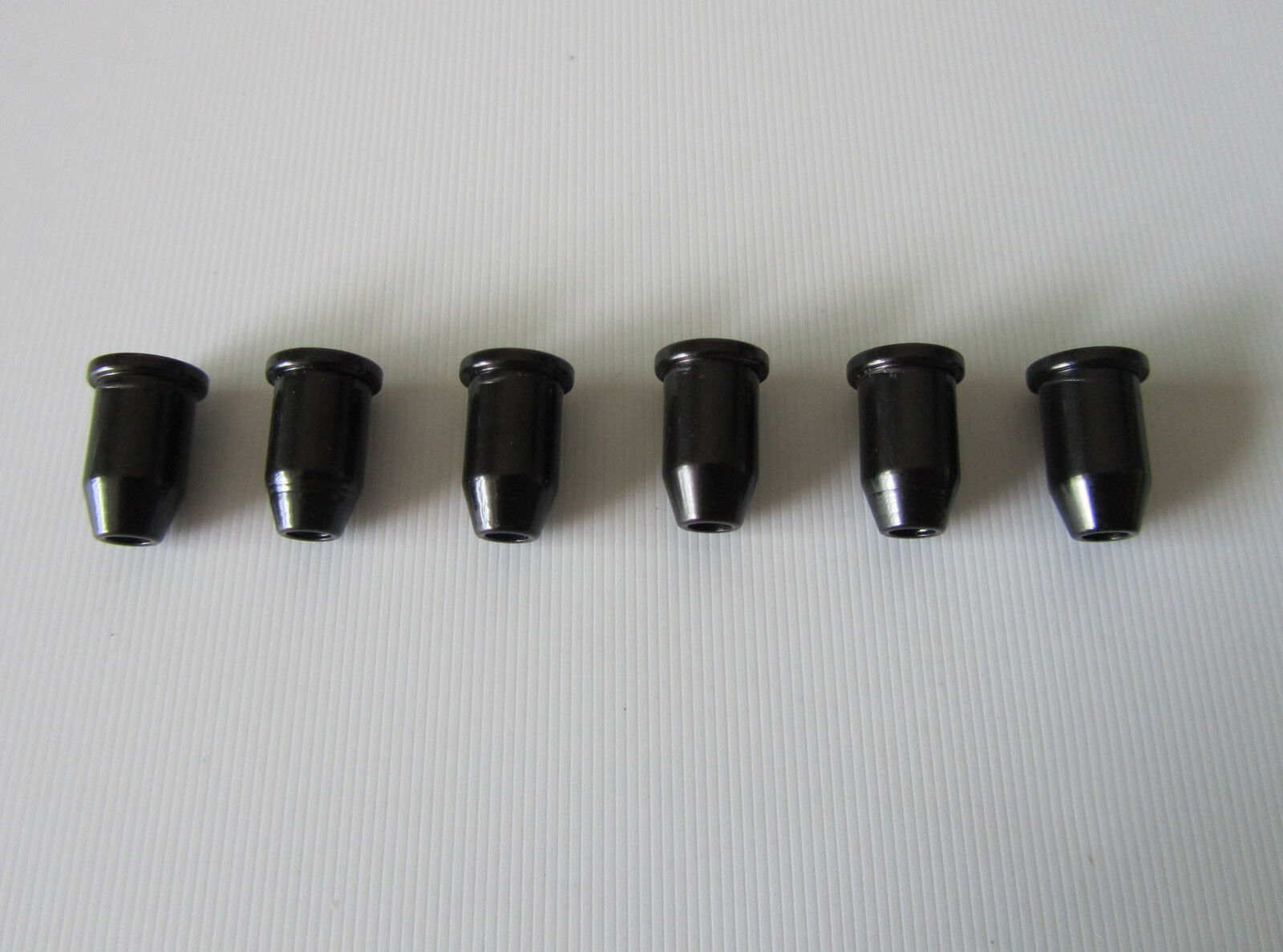 6x Black Guitar String Through Body Ferrule 1/4" String Ferrules for Telecaster