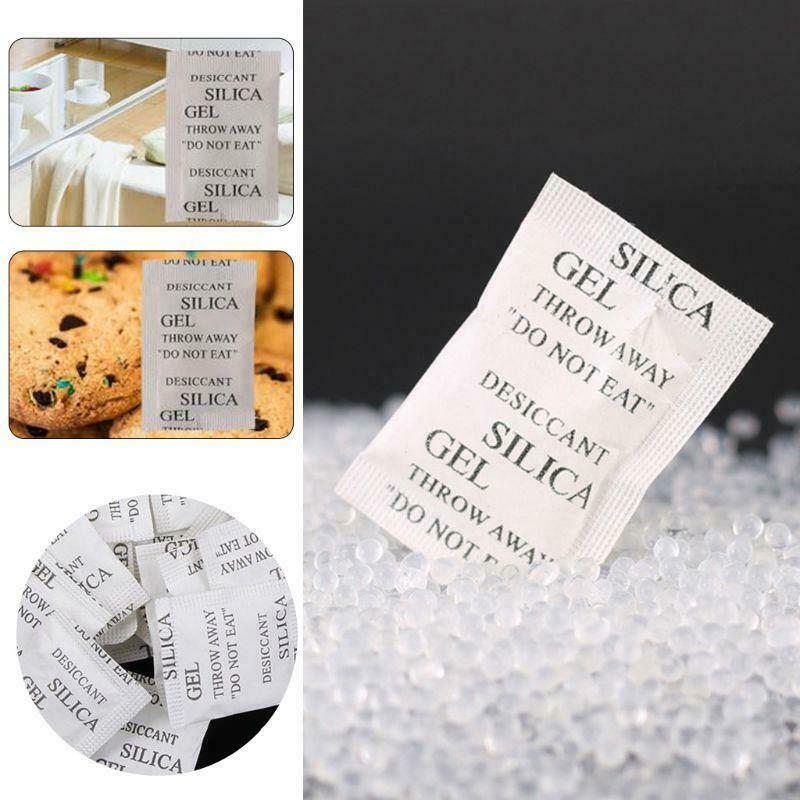 100 Packet Silica Gel Desiccant Pack Food Jewelry Moisture Absorber Dehumidifier