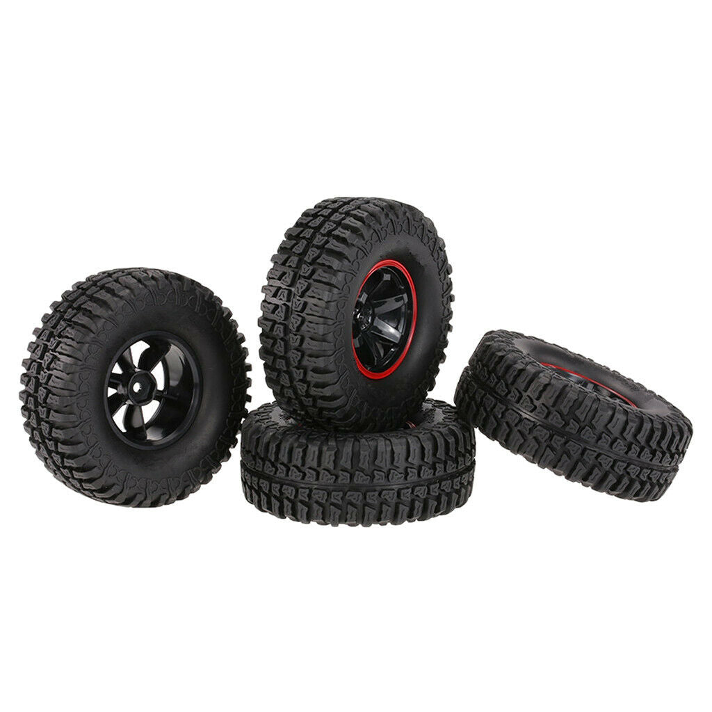4 Pieces 1.9inch Wheels Tyres for RC 1:10 Climbing Crawler Parts Red