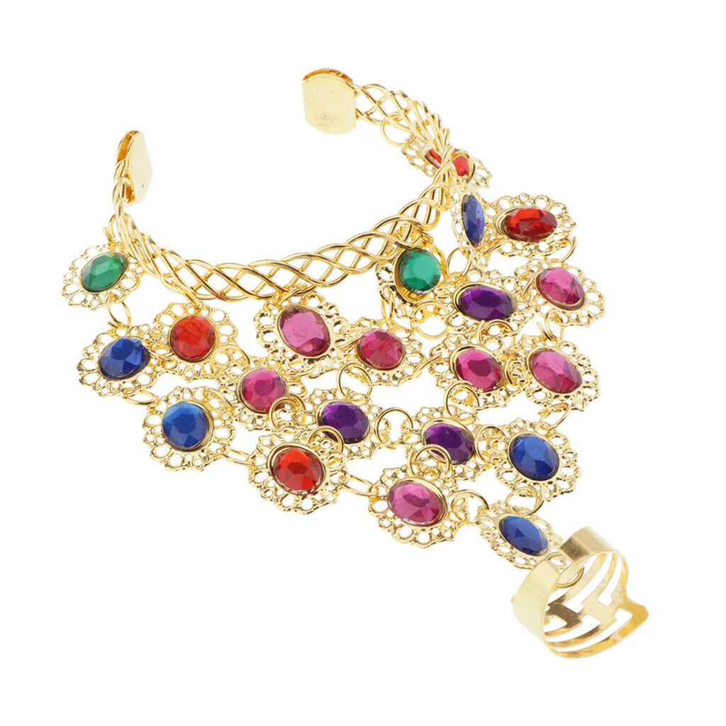 2pcs Women Charment Bracelet Belly Dance Bracelet Anklet Cuff