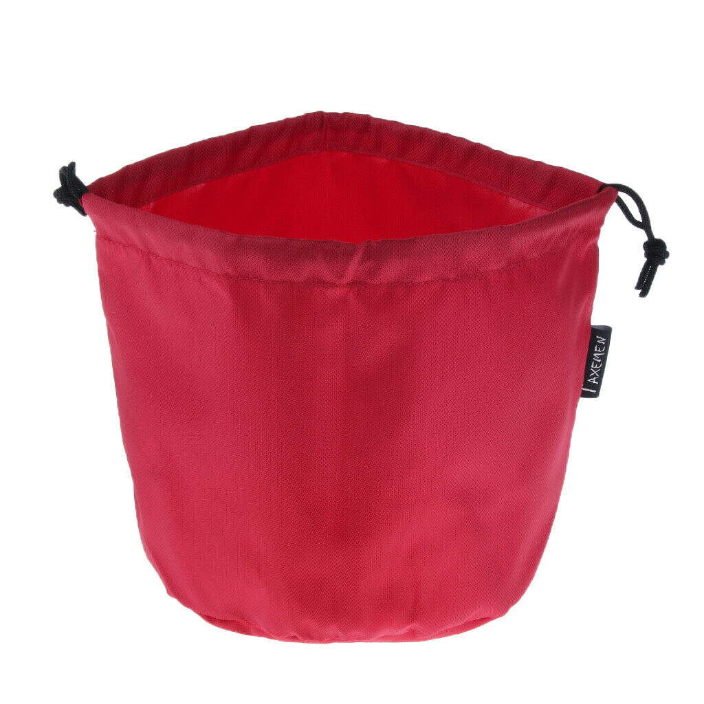 2x Plain Camping Tableware Drawstring Bags Picnic Dishes Organizer Container