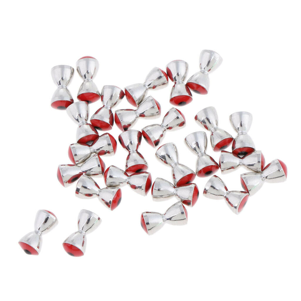 25pcs Steel Fly Tying Beads Tungsten Slotted Eyes Fishing Ball Beads 4.8mm