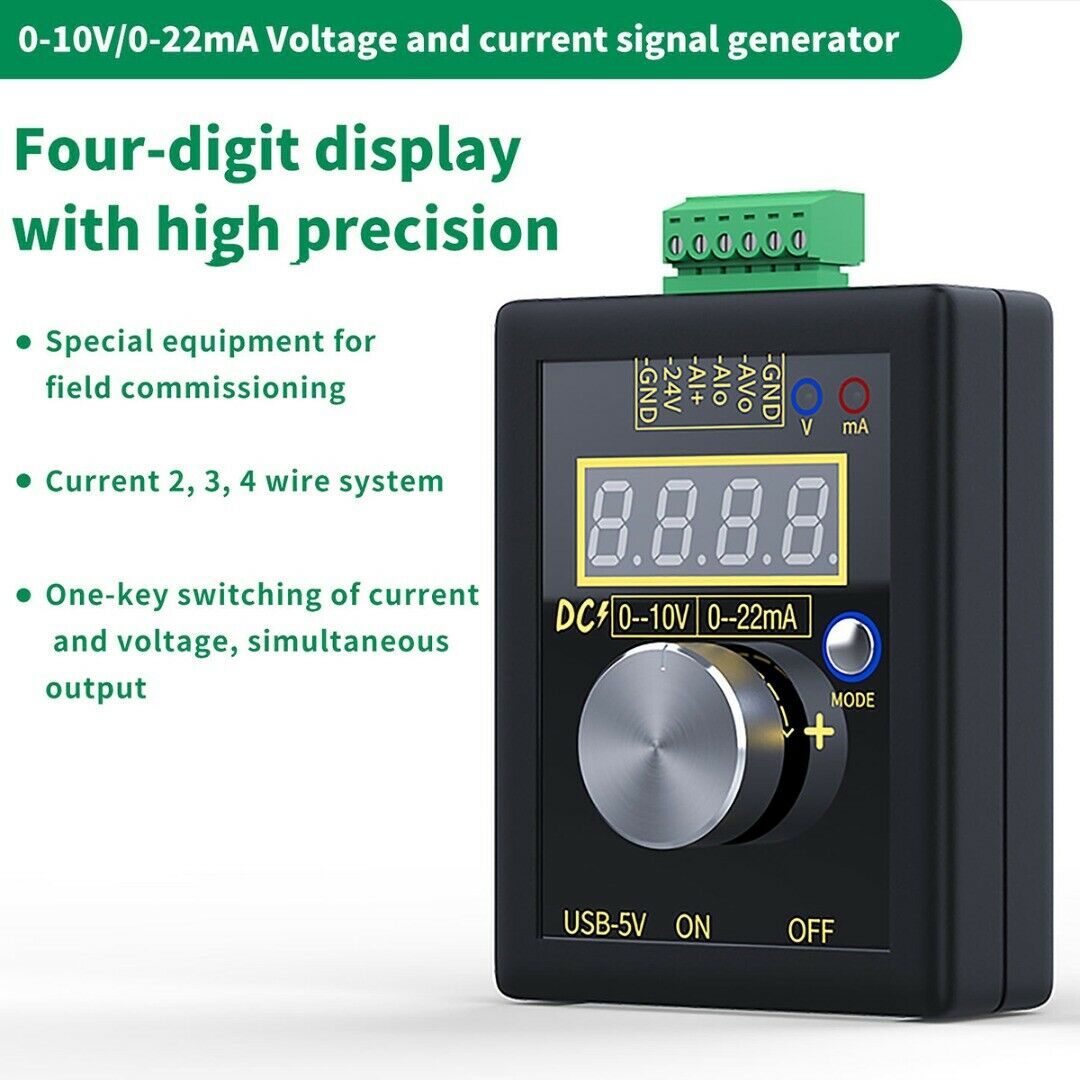 Adjustable Analog Signal Simulator Generator Voltage Calibrator 0-10V/4-20Ma