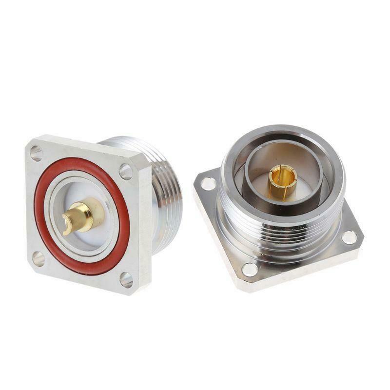 L29 7/16 Din Female Jack Center Connector With 4 Holes Flange Deck Solder Cup RF