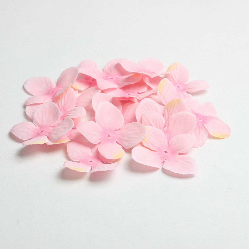 200pcs Pink Silk Artificial Hydrangea Flower Petals for DIY Craft Decor