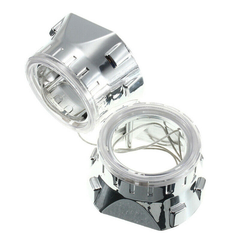 2.5" HID Bi-xenon Projector Lens LHD/RHD Headlight w/ Light Guide Angel Eye H1H4