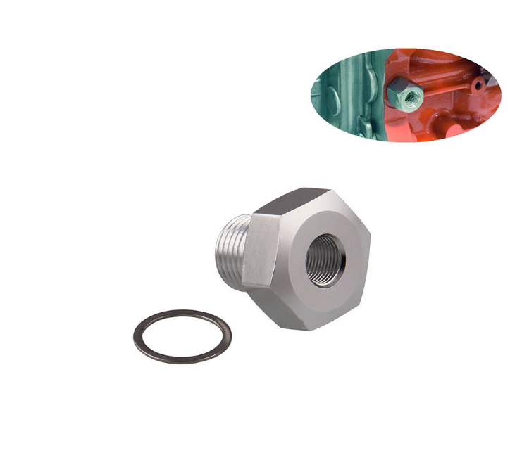Oil Pressure Adapter Fitting M16x1.5 to 1/8 NPT LS Engine Swap Gauge Sensor Adap