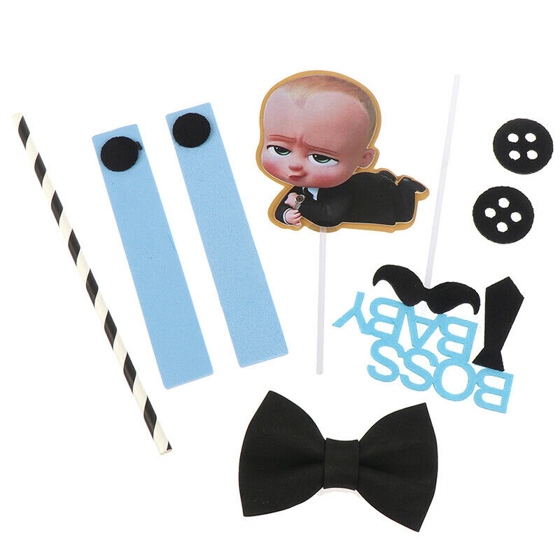 Boss baby Theme Party Tableware Birthday Baby Cupcake Cake flag Topp.l8