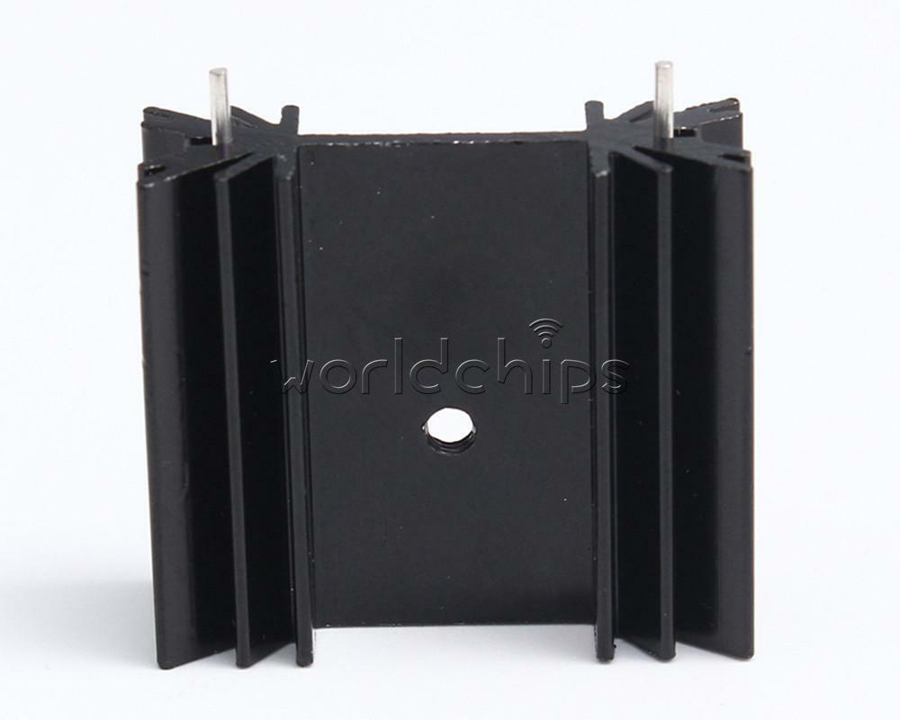 5PCS Black Triode IC heat sink Cooling Fin For TO-220 Aluminum 34*12*30MM