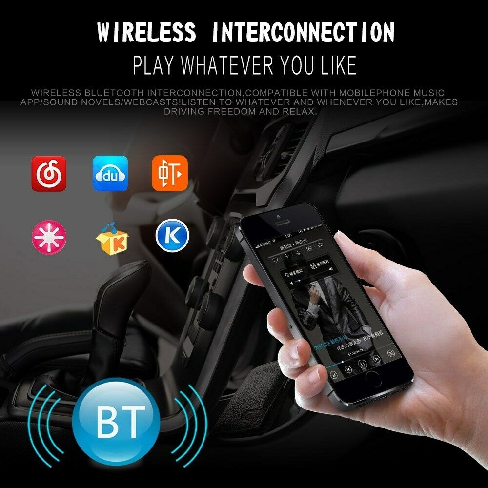 Bluetooth Car Stereo Audio In-Dash FM Aux Input Hands-free MP3 Radio Player USB/