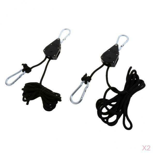 2 Pairs 68KG Capacity Rope Ratchet Hanger for Grow Light Reflector