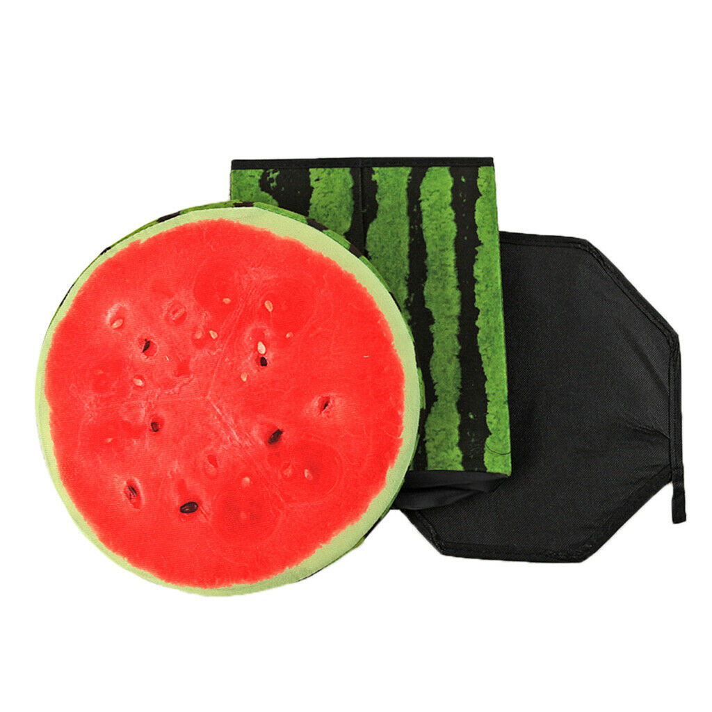 Cartoon Fruits Foldable Collapsible Storage Stool  Footrest Stool Watermelon