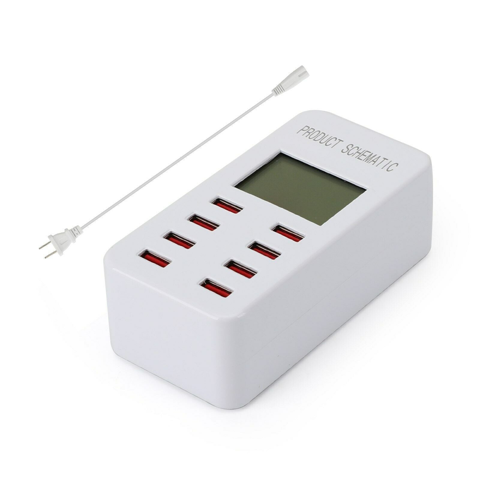 8-Port Smart Multi USB AC Wall Charger Hub Smart Fast Wall Charging Station AF6
