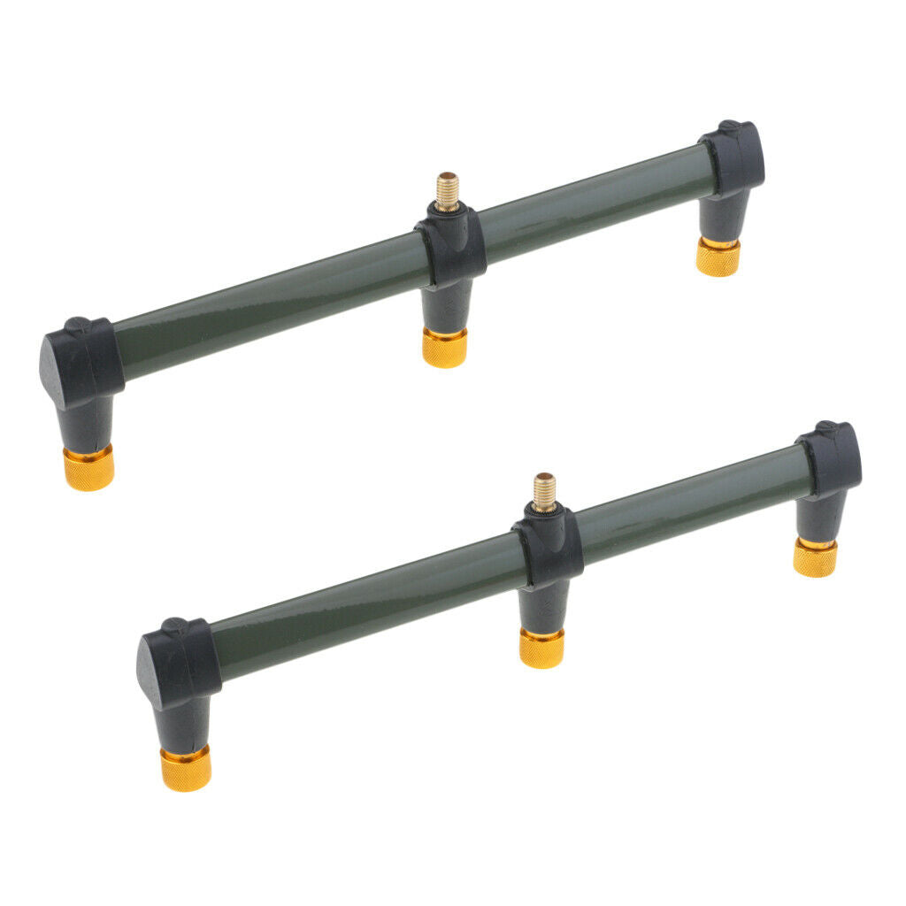 2x Steel Buzz Bar Rod Holder 11.81inch Bite Alarm Standard M3/8 Thread