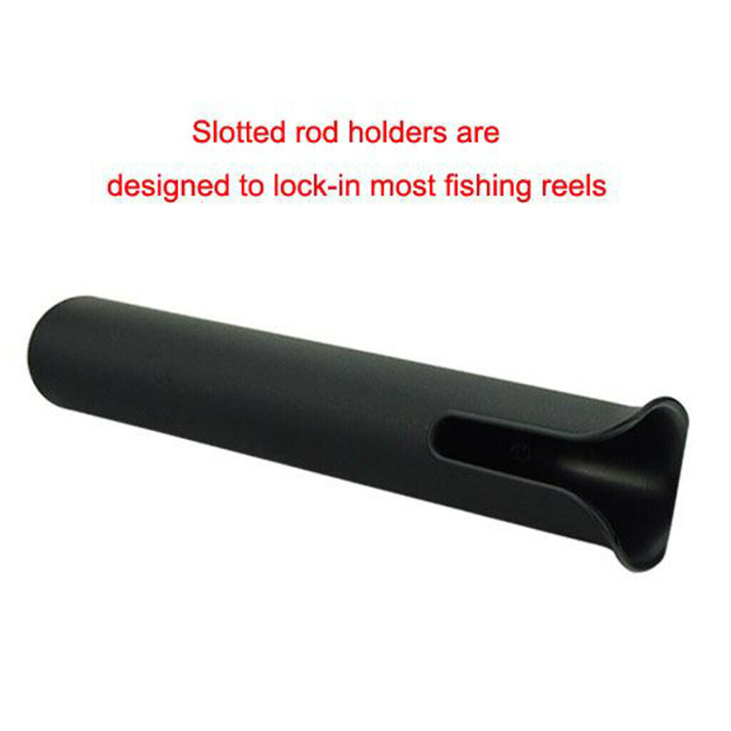Self Adhesive Fishing Pole Boat Single Rod Holder Rack Organizer Yacht Black