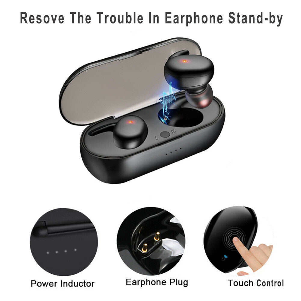 Y30 Stereo TWS Wireless Earphones Sports Music Touch Bluetooth-compatible 5 @