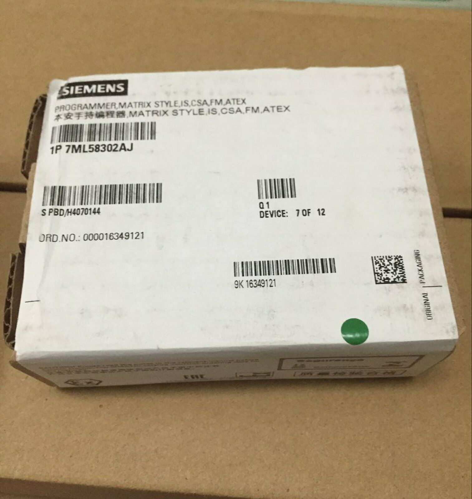 1PC New Siemens Infrared handheld programmer 7ML5830-2AJ 1 year warranty