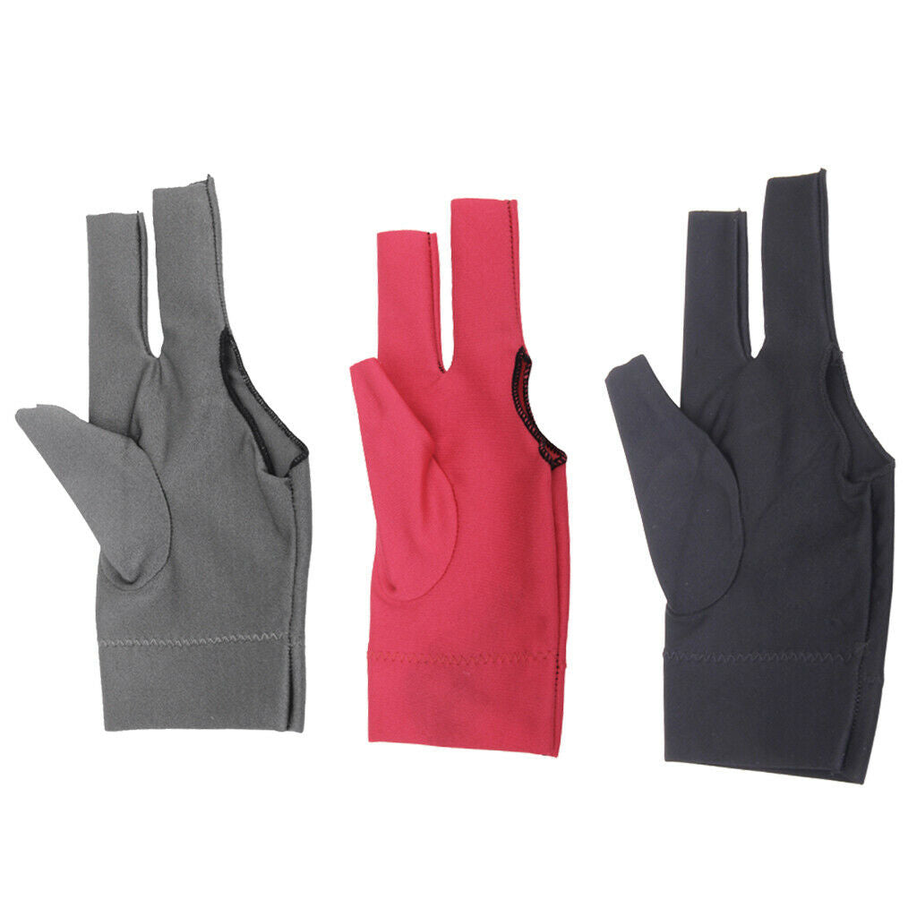 3pcs Pack Billiard Gloves - Three Finger Opening Glove