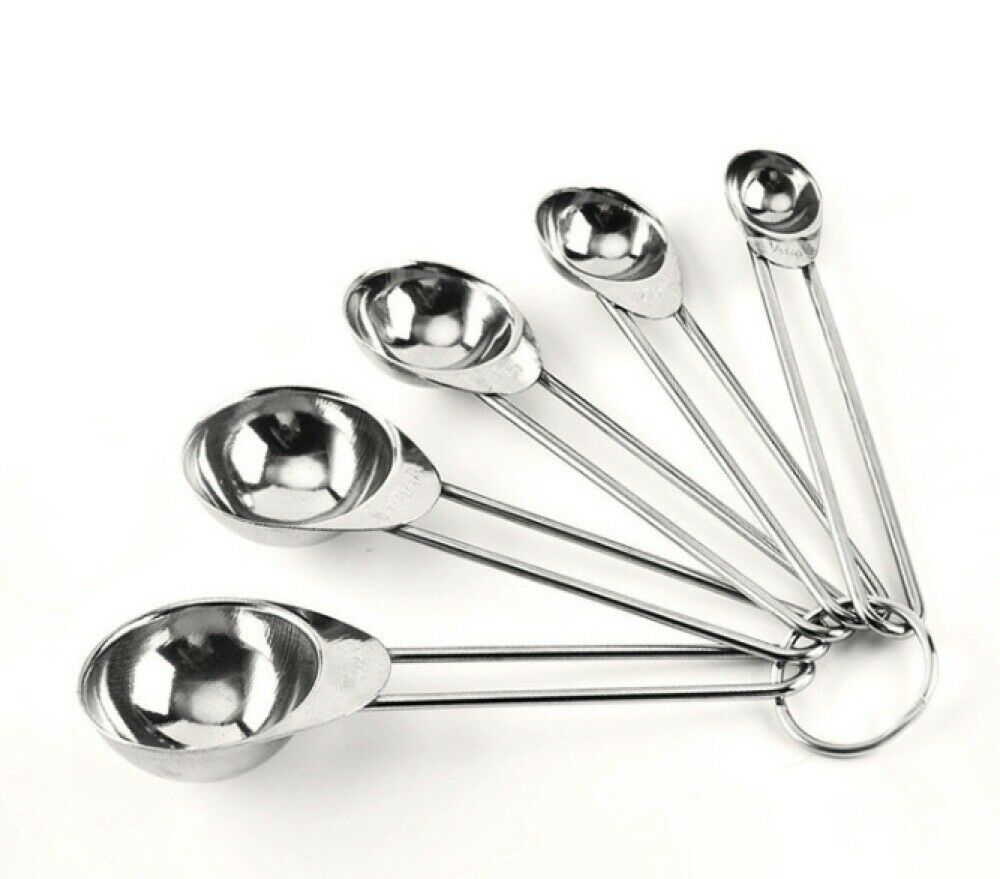 5pcs/Set Measuring Spoons Tea Coffee Measure Cooking Scoops Teaspoons Utensil