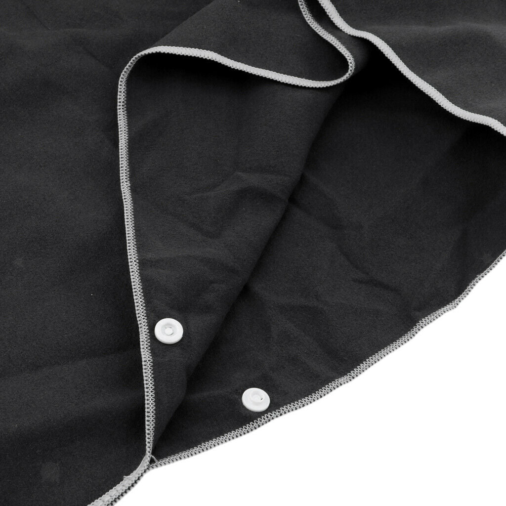 Black Wetsuit Changing Robe Hood Poncho & Pocket for Surf Swim